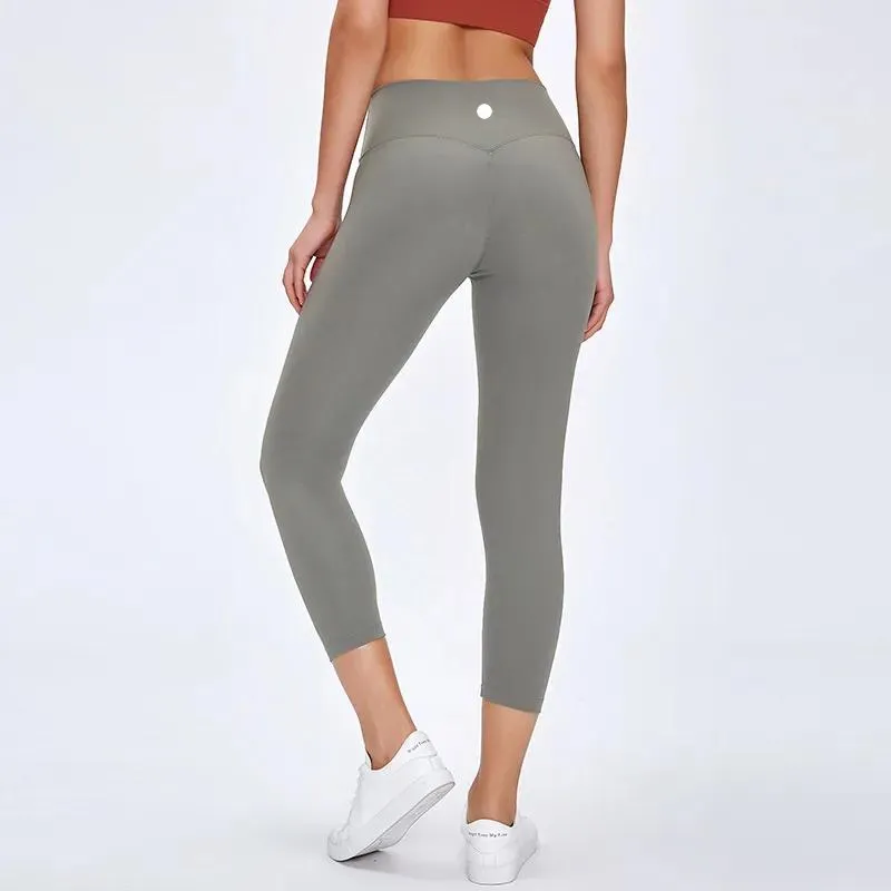 Outfit Spring Women Align Yoga Pants Cropped Trousers Push Ups Fitness Leggings Soft High Waist Hip Lift Elastic Sports Biker Bra Pants