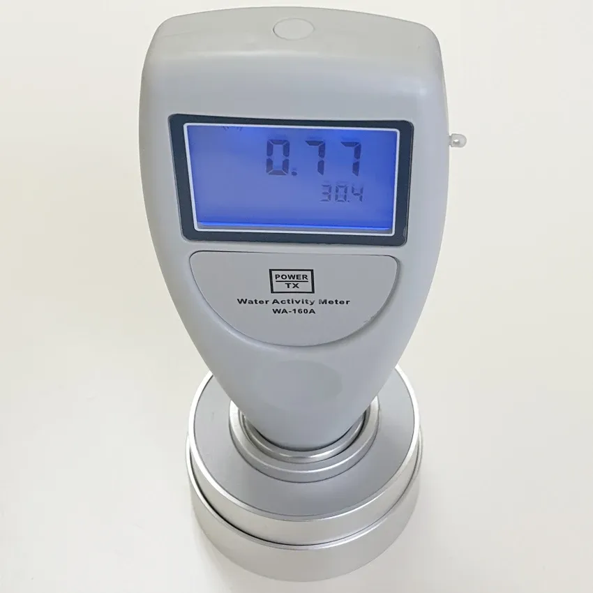 Le compteur d'activité de l'eau portable WA-160A mesure le maïs/gâteau légume/pain/sauce/condiment alimentaire testeur numérique d'activité de l'eau analyseur outils d'eau WA mètre