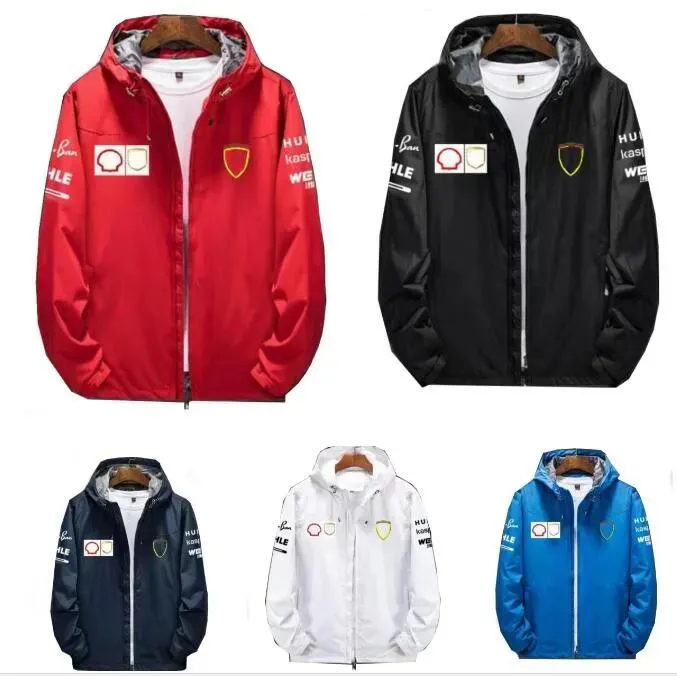 Apparel New F1 racing jacket team work clothes autumn and winter plus fleece hoodie