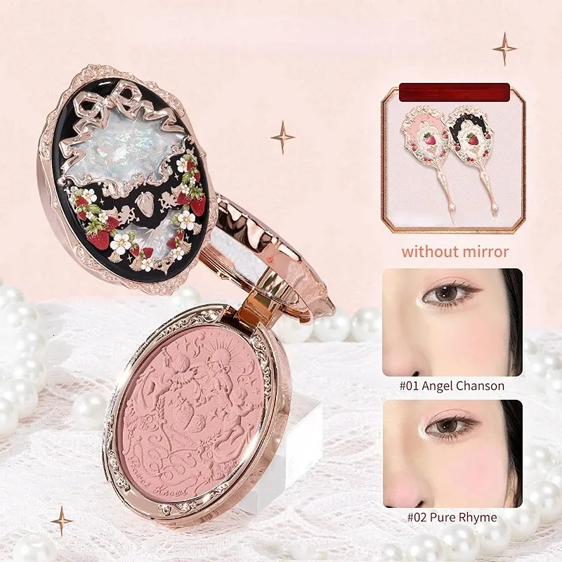 Blush Original Senior Embossed Blush Color Display Strawberry Rococo Series Embossed Blush 5g Blush Makeup 231218