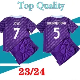 23 24 Fiorentina soccer jerseys J. IKONE CASTROVILLI ERICK Florence jersey ACF JOVIC A. CABRAL Milenkovic C.Kouame men jersey kits football shirt