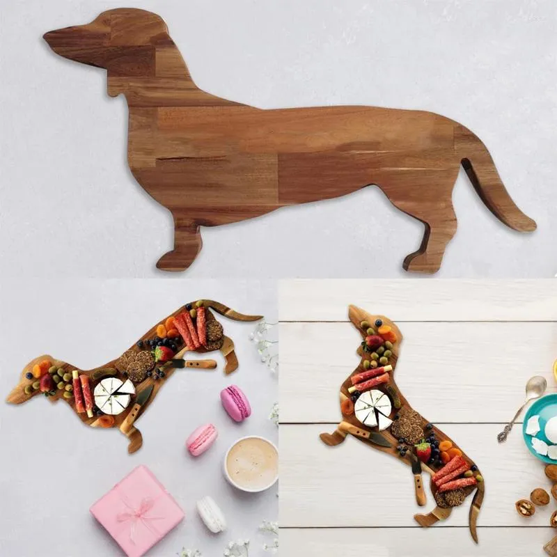 Tallrikar Dachshund Dog Lover Gift Wood Dinner Plate Table Top Display Stand Board