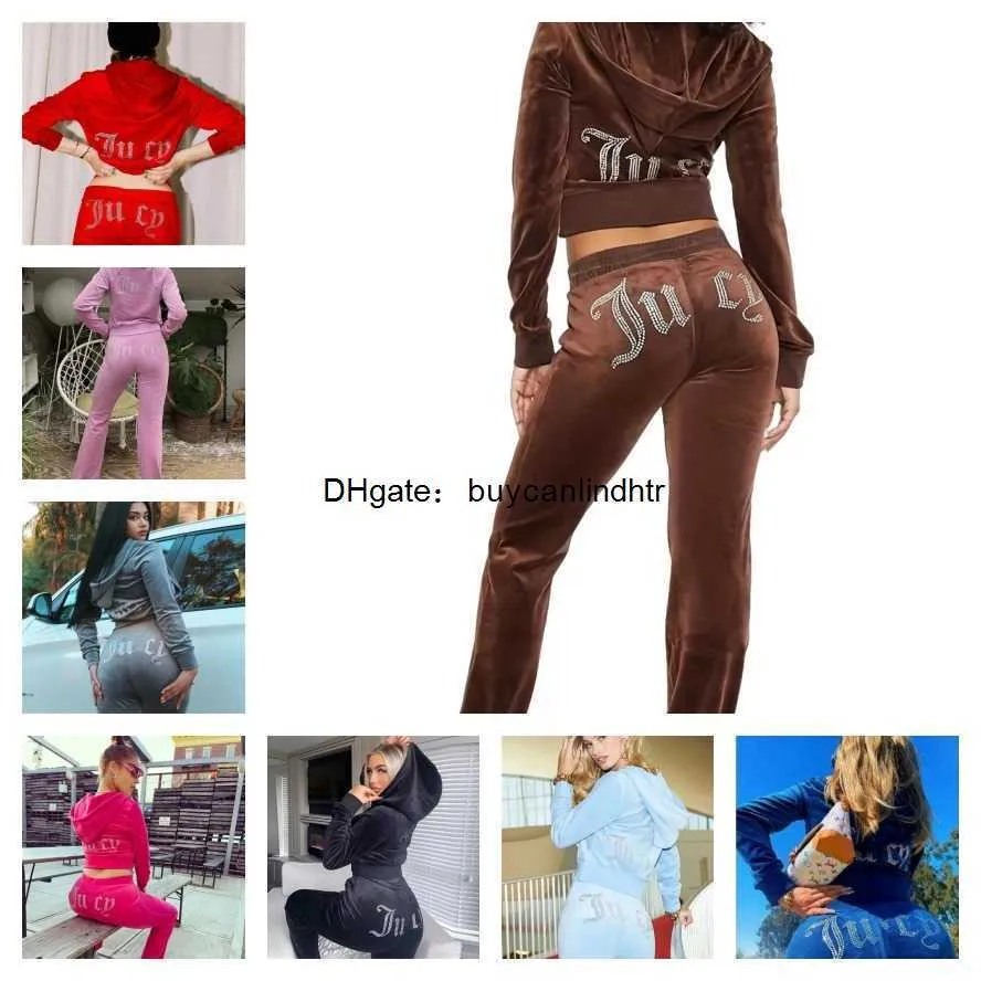 designer tracksuit tracksuites Women's Two Piece Pants Velvet Juicy  tracksuit Women Coutoure Set Track Suit Couture Juciy Coture Sweatsuits