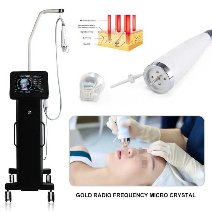 Powerful Skin Care Gold Microneedle RF Machine Wrinkle Removal Radio Frequency Fractional RF Microneedling Whiten Skin