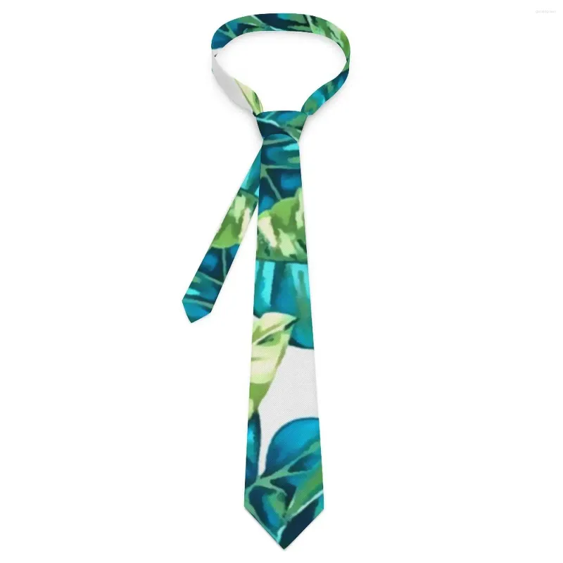 Bow Ties Colorful Tropical Leaves Tie Banana And Monstera Wedding Neck Novelty Casual For Men Collar Necktie Gift Idea