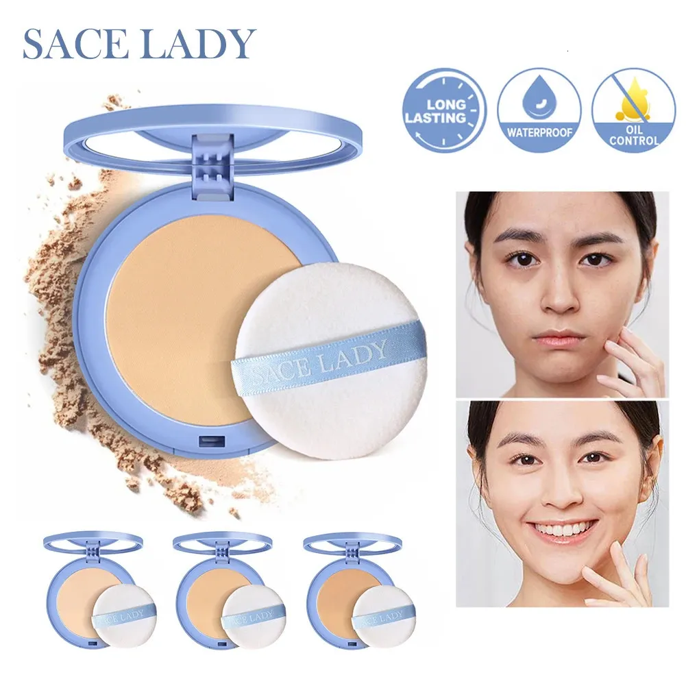 Face Powder Silk Soft Mist Powder Cake Long-lasting Waterproof Polvo Powder Press Powder Smooth Texture Oil Control Face 231218