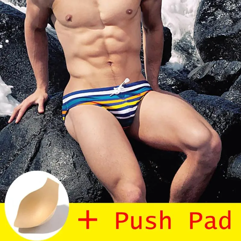 Maillots de bain pour hommes 2023Tous les hommes Slip avec Push Pad Maillot de bain sexy Maillot de bain imperméable pour short de bain éviter l'embarras