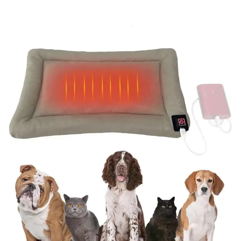 kennels pennen Verwarmingskussen Deken Hond Kat Puppy Mat Bed Huisdier Elektrisch Warmer Bescherming Waterdicht Antislip Type C 231218