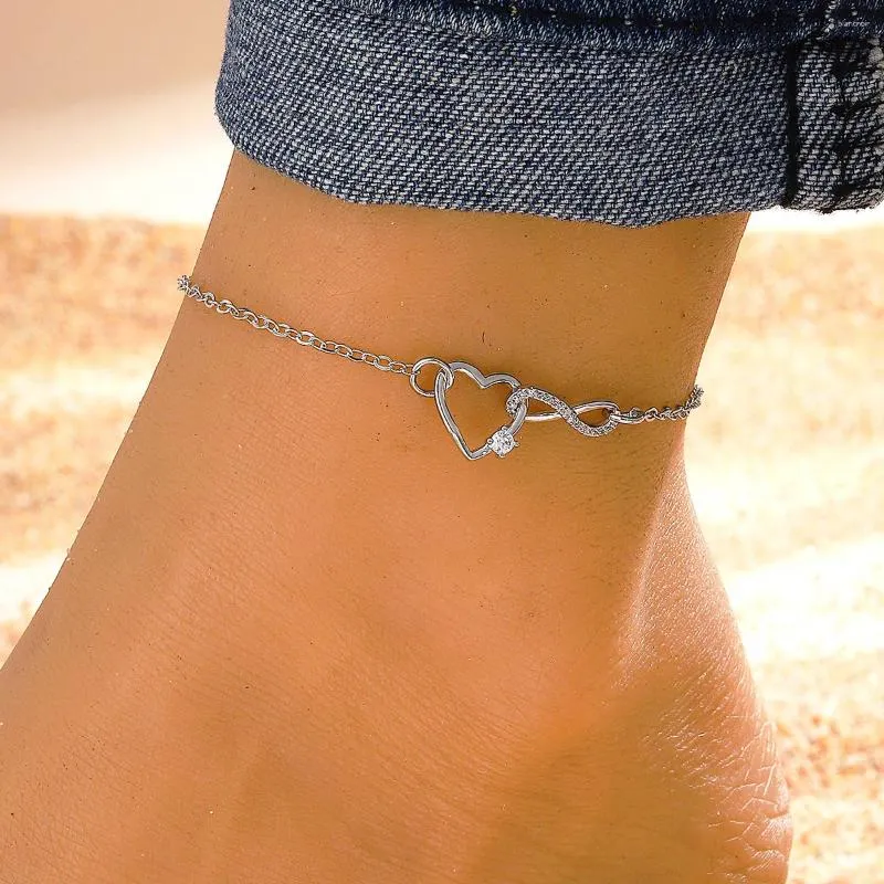 アンクレット LOVE ME MONSTER Link Ball Chain Anklet L182MAK050 Cute Anklets, Delicate Infinity Love Heart Anklet With