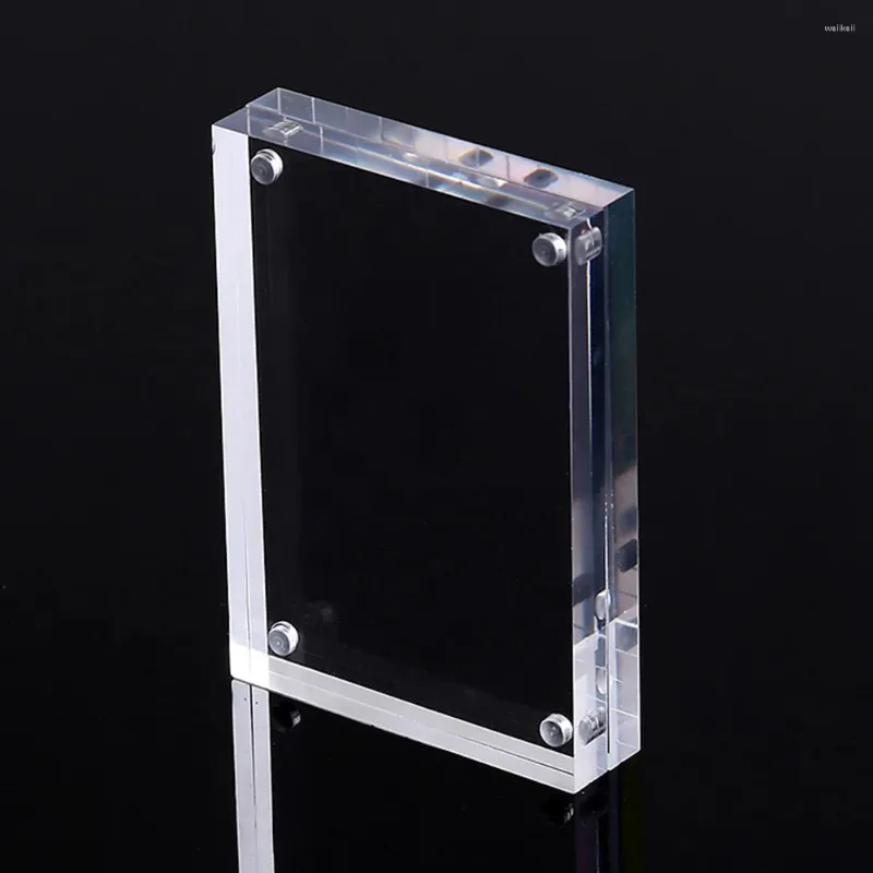 Ramar transparent akryl PO -ram Magnetisk affisch Display Stand Show Room Home Office Decoration