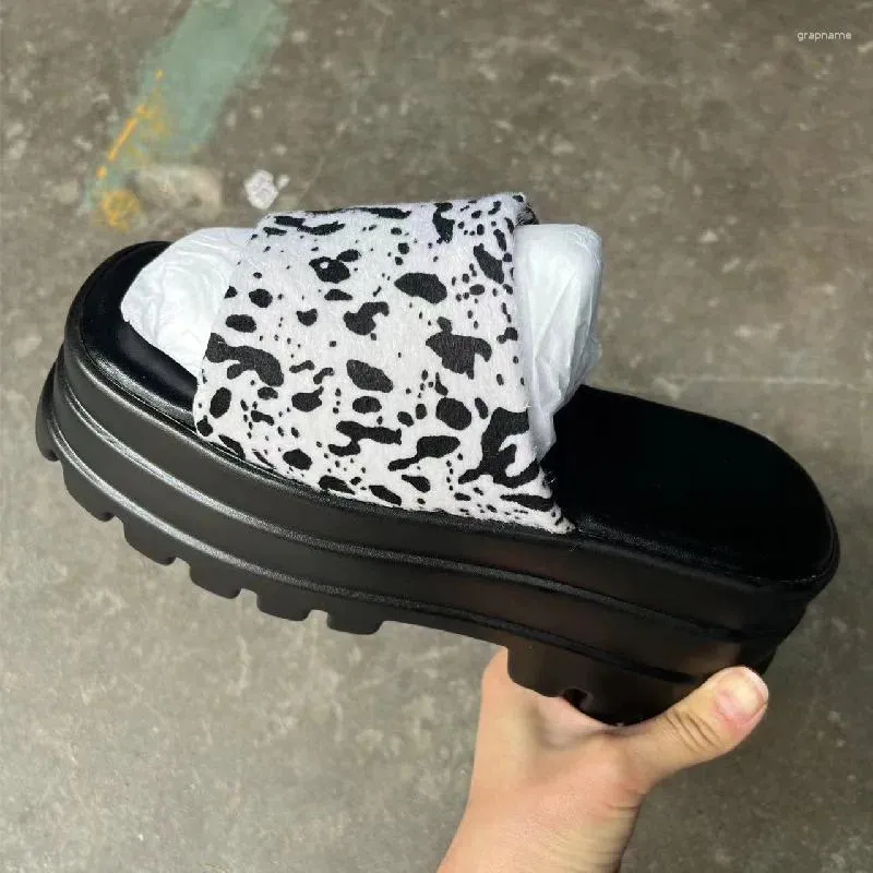Slippers Summer For Women Flip Flops Flats 2023 Pleated Korean Sandals Green Slip On Shoes Big Size 35-42