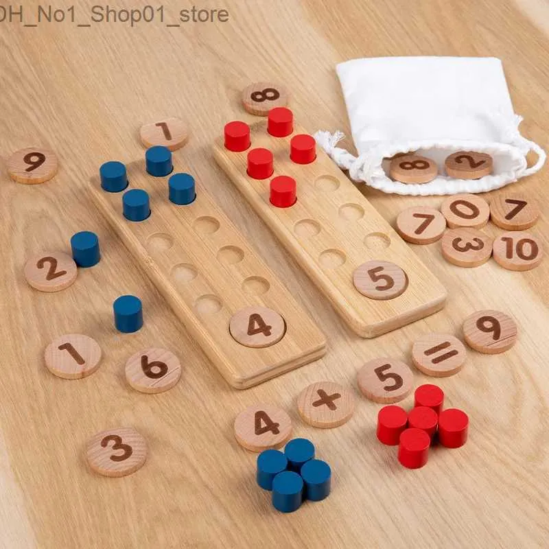 Sortera häckning Stacking Toys Ten Frames Board Counting Peg Children Math Toy Kindergarten Förskola Lärarhjälpmedel Montessori Education Q231218