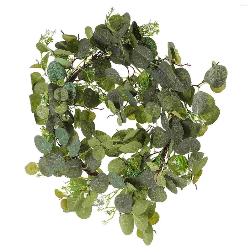 Decorative Flowers Leaf Garland Decoration Wreath Porch Wreaths Decorations Artificial For Indoors Summer Front Flower Hanging
