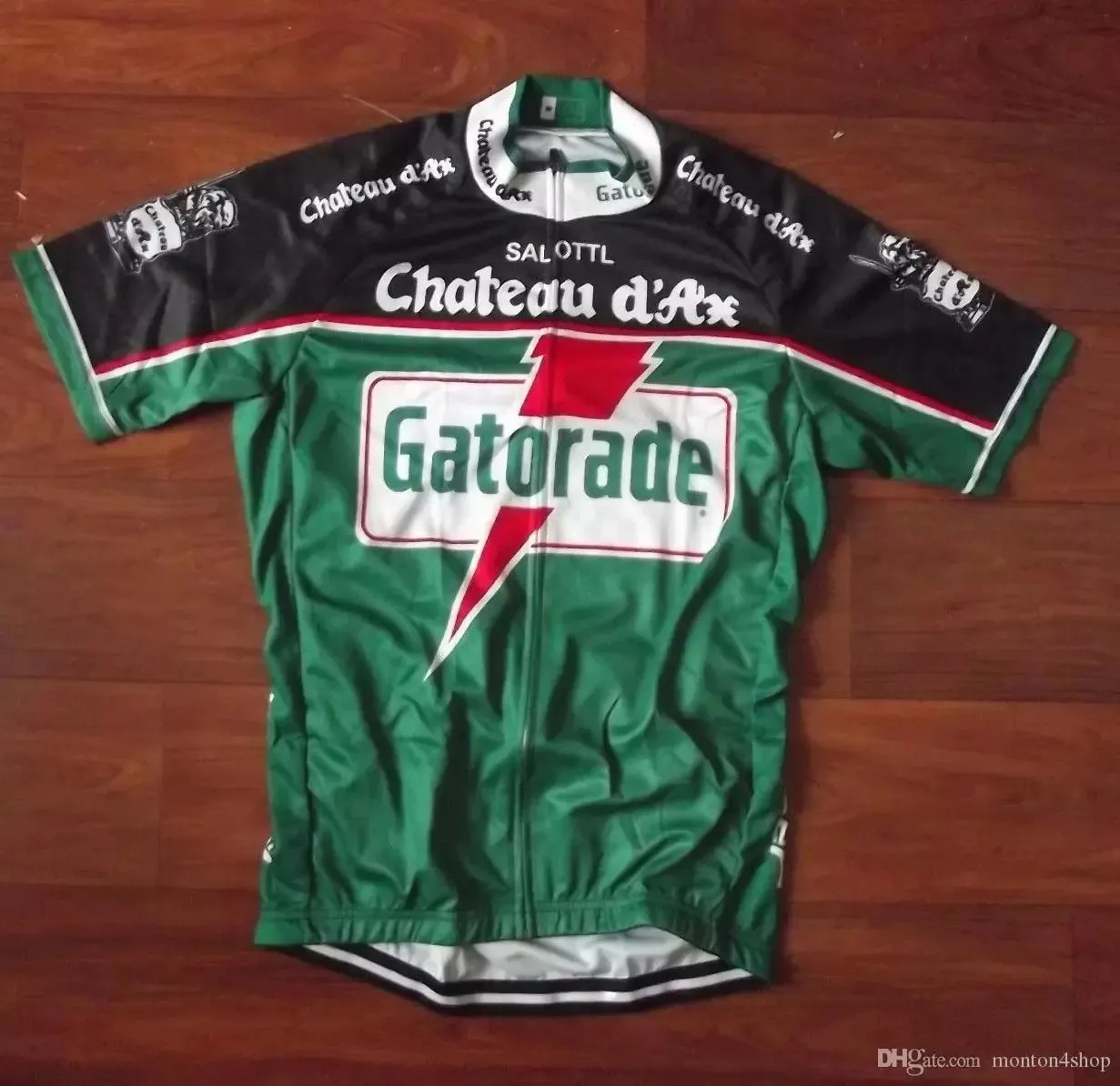 세트 Chateau d 'Ax Gatorade Green Mens Ropa Ciclismo 사이클링 저지 MTB 자전거 의류 자전거 의류 2024 사이클링 유니폼 자전거 제이저