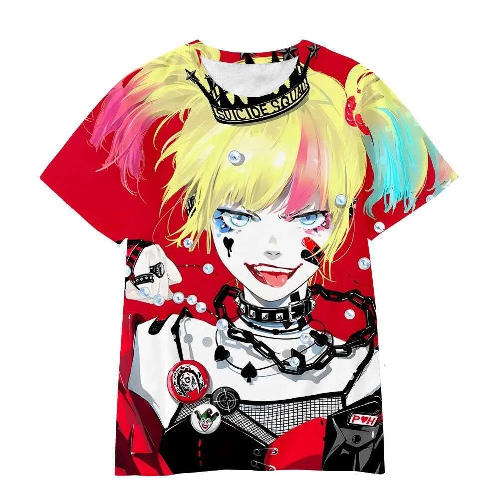 Designer 23ssSuicide Squad Ugly Girl 3D Stampa digitale Personalizzata Bello Cartoon T-shirt Poster in vendita