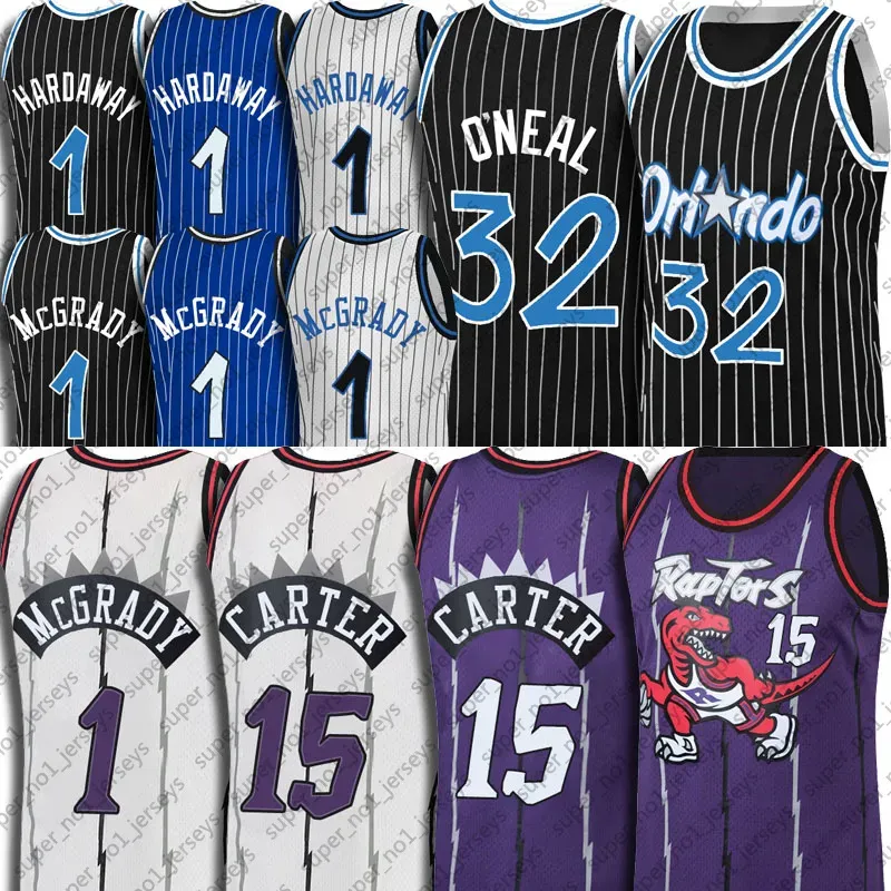 Maglia da basket per bambini Vince Carter Tracy McGrady 15 1 Retro Classic Mens Shaquille ONeal Anfernee Hardaway Tracy Mcgrady zxcv4