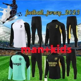 2023 Juventus tracksuit 2024 soccer jerseys POGBA DI MARIA VLAHOVIC CHIESA 22 23 24 CFC training suit men kids kit football kit uniform sportswear