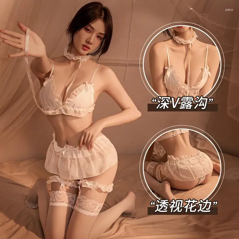 Women's Shapers Sexy Lingerie Female Three-point Adult SM Training Maid Suit Role Play Free From Temptation