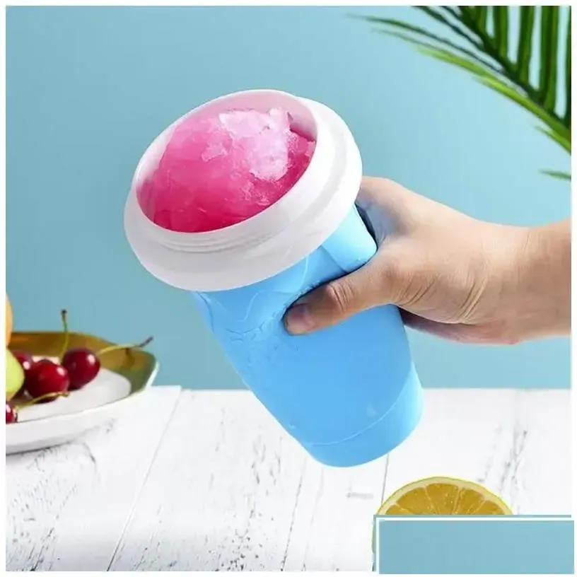 tumblers sile slushy slushie maker ice cup large frozen magic squeeze slushi making reusable smoothie cups st drop delivery home gar