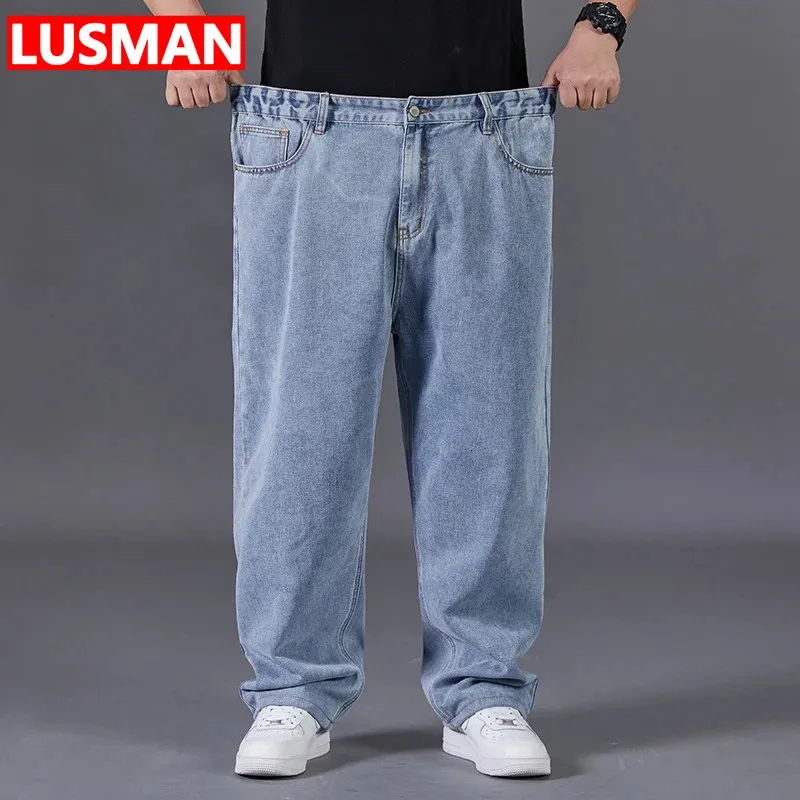 Pantalones Vaqueros hombre dżinsy dla mężczyzn dla mężczyzn szeroka noga 3050 luźne długie spodnie w lupgy 240111