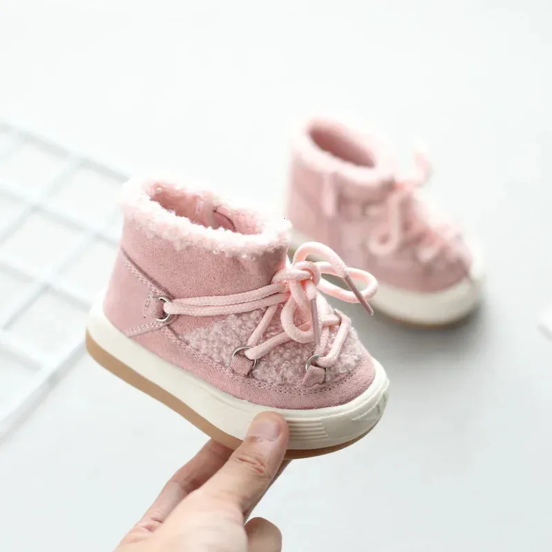 Buty Bota Girl But Winter Bott High Top Botton Shoe Baby Baby Baby Botler Botton Shoe Child Snow Botek Plush Boy But Buts 231219