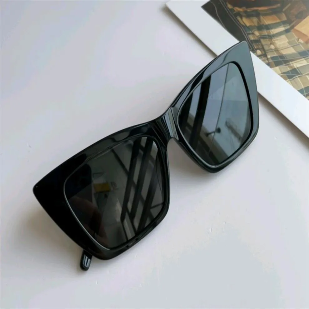 Summer Shiny Black Grey Cat Eye Solglasögon 276 The Party Sun Glasses Ladies Fashion Solglasögon Shades Top Quality With Box2109