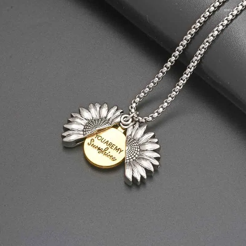 Pendentif Colliers Daisy pour amoureux Hip Hop Punk ouvrable Vintage femmes et hommes Cool Kpop cadeau exquis bijoux en gros