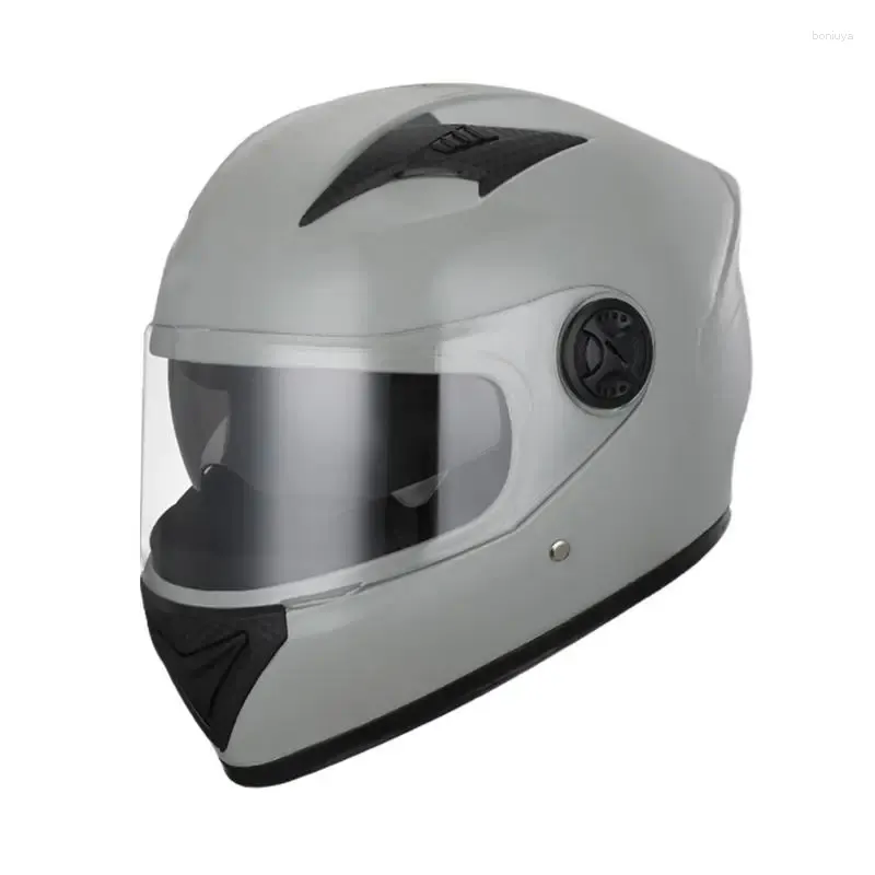 Casques de moto légers plein visage vent pare-soleil double visières anti-buée vélo de rue chaud pour