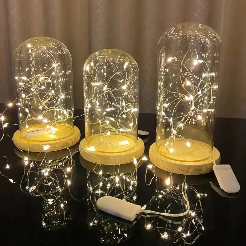 1PC, 20 -LED lampki sznurkowe, ciepłe białe światła bajkowe, bateria guzika obsługiwane lampki świąteczne, wystrój przyjęcia ślubnego, świąteczne światła sznurkowe, zasilanie baterii (bez wtyczki)