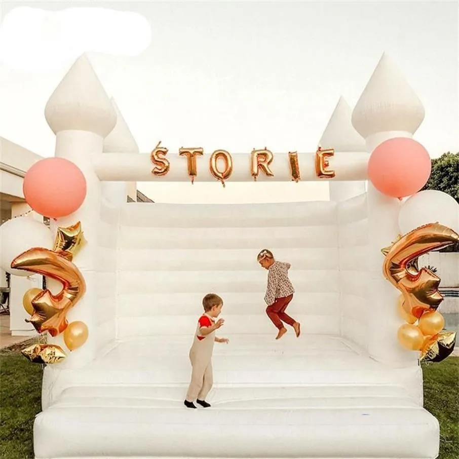 4x4m -13ftx13ft Wedding White Breaks Castle nadmuchiwany biały jum zamek dorośli Bouncer Wedding Party Bounce House274d