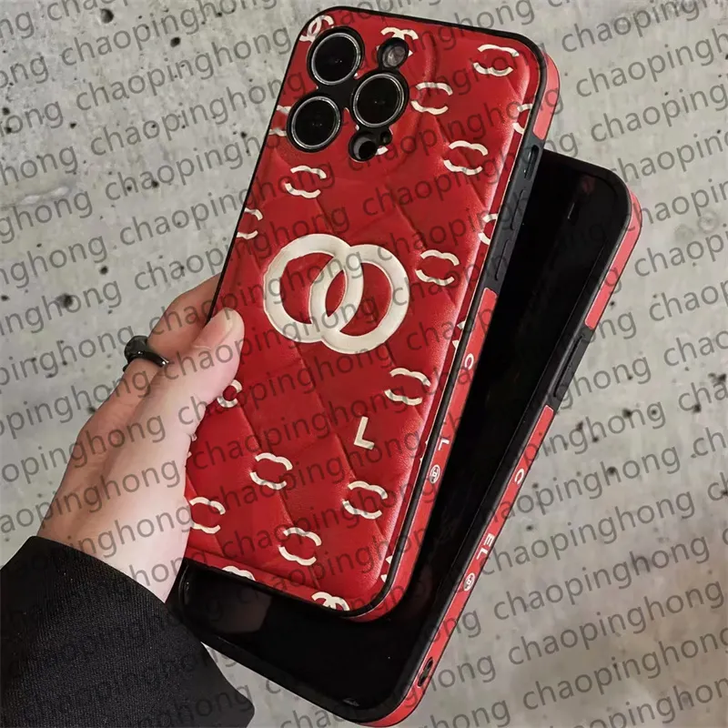 Ontwerper telefoonhoesje Luxe iPhone-hoesje voor iPhone 15 Pro Max hoesjes Apple iPhone 14 Pro Max 12 13 11 hoesjes Merkzijde Volledige dekking Lederen mobiele hoes