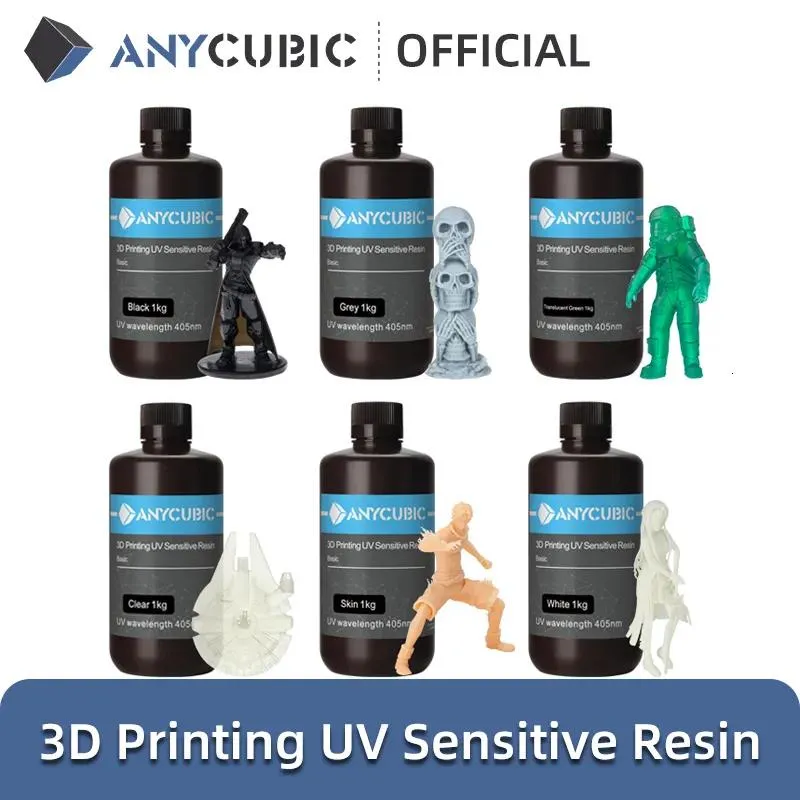 리본 프린터 리본 ANDYCUBIC 405NM UV RESIN 3D MONO X 인쇄 재료 LCD 민감한 정상 1kg 액체 230227