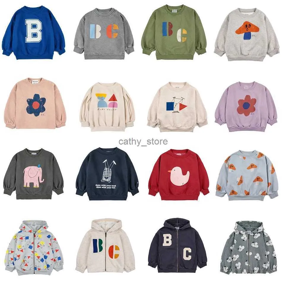 Pullover 2023 Boboum Autumn Dzieci Bluzy Baby Boys Dziewczyny Kolorowe kreskówkowe bluzy zimowe dzieci ubrania polaru dziecięce bawełna Swaterl231215