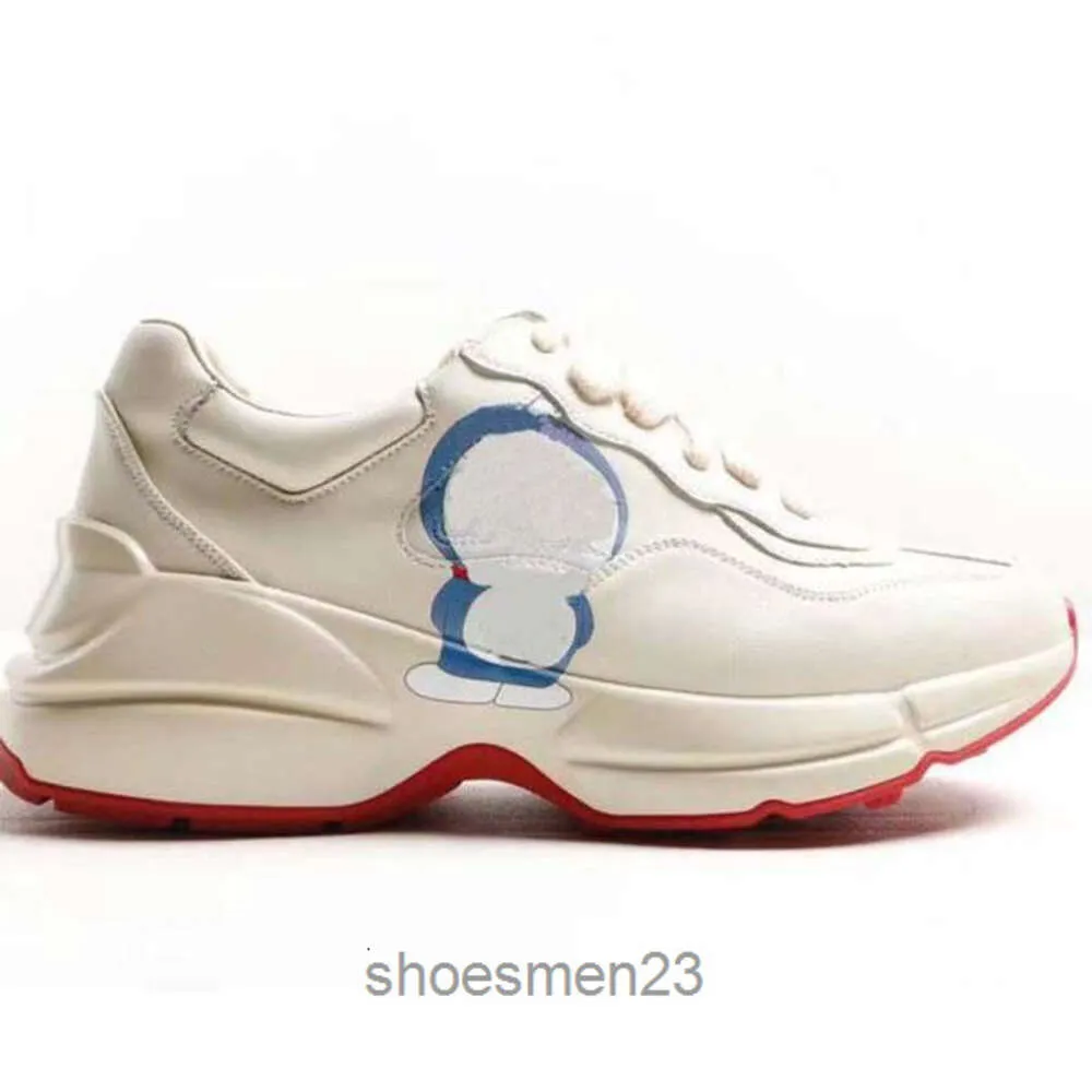 Klasik Koşu Üst Sneaker Ekose Desen Platformu Tasarımcı Deri Spor Kaykay Ayakkabı Erkek Kadın Spor ayakkabı Ayakkabı Yürüyen Siyah Beyaz Rhyton JDW8
