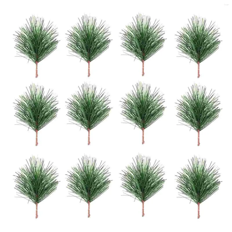 Dekorativa blommor Artificial Pine Branch Picks Christmas Crafts Fake Branches Decor Xmas Faux Greenery