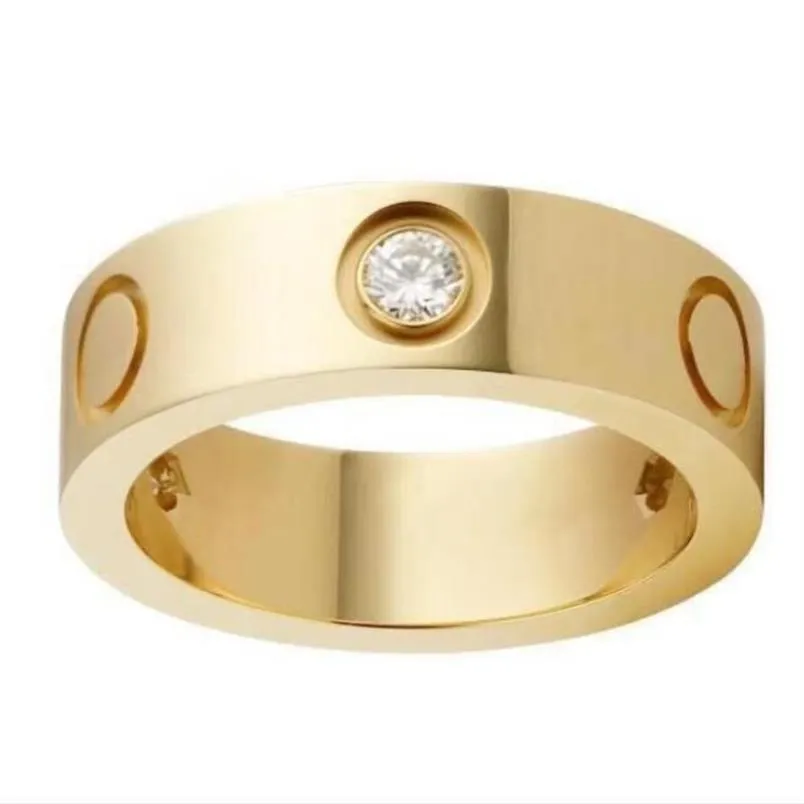 Bague à vis d'amour Bagues pour hommes Bijoux de luxe classiques Femmes Femmes Alliage d'acier en titane Plaqué or Argent Rose Ne se décolore jamais Pas 250Y