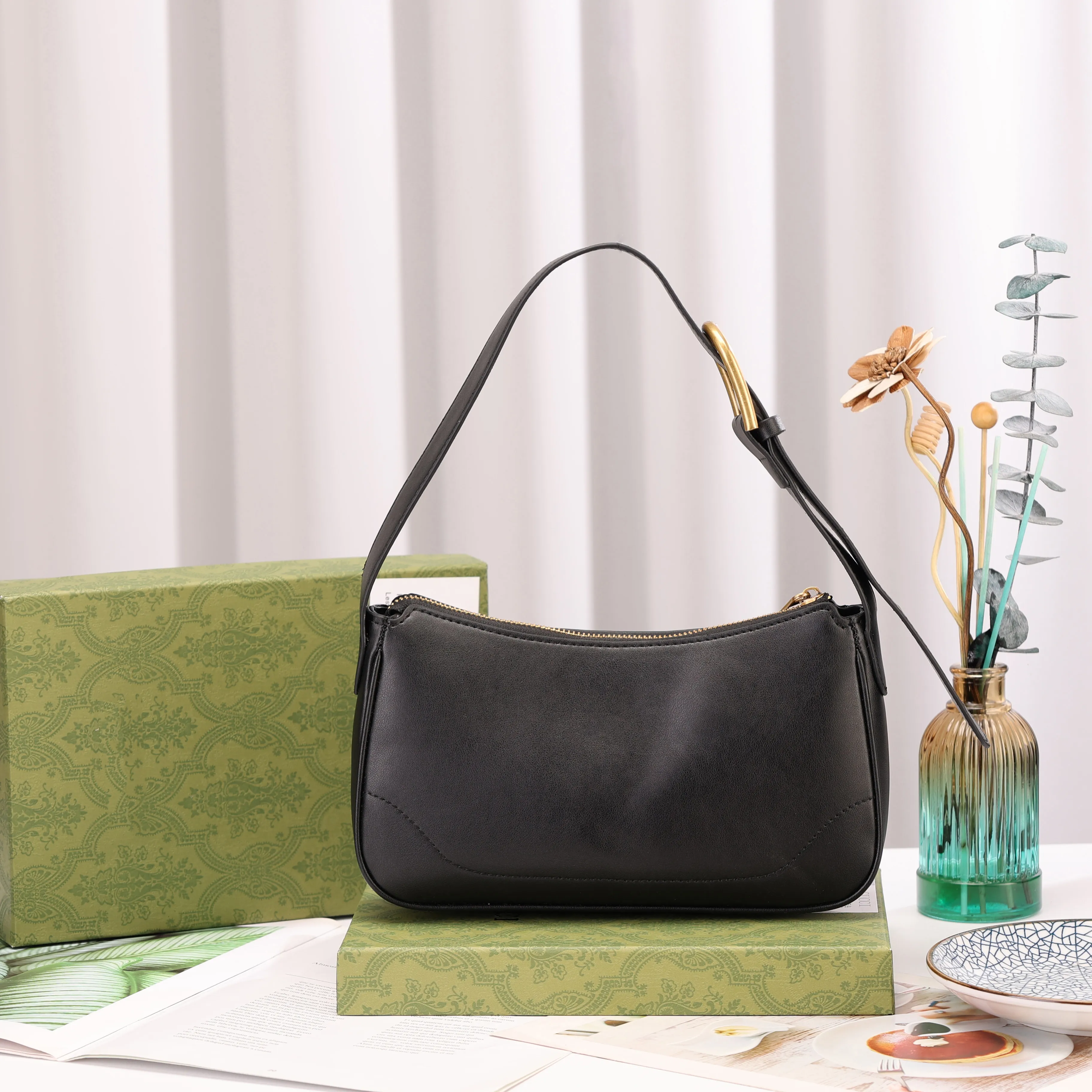 Ophidia Hobo Bolsos de diseñador Bolso Afrodita para mujer Bolso para axilas Bolsos con forma de luna creciente Diseñador de lujo Letras para mujer Bolsos de un solo hombro Monedero con cadena Monedero