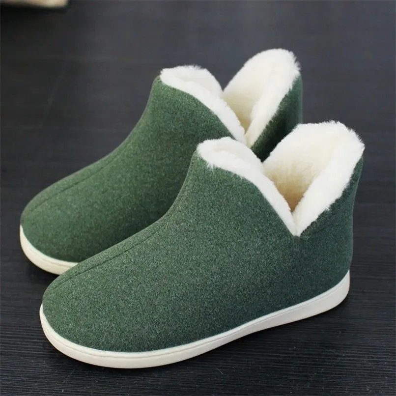 Slippers Family Unisex Suede Home Slippers Men Plush Warm Shoes Anti-Slip Fur Furry Faux Suede Brand Slippers Man Women Velvet Shoes 231218