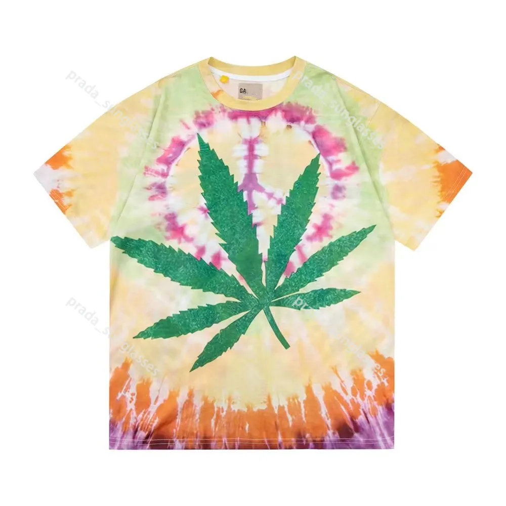 Designer T-shirt Tie-Dye Alfabetet tryck Kort ärm High Street Fashion Loose Retro American Washed T-Shirt {Kategori}