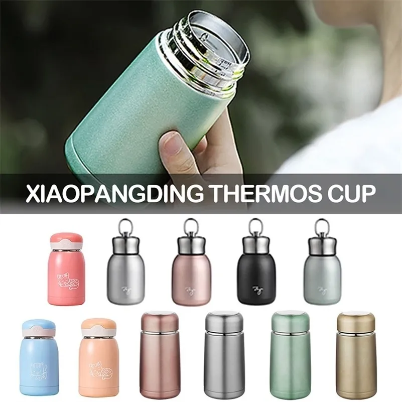 Water Bottles 320ml Mini Cute Coffee Vacuum Flasks Thermos Stainless Steel Travel Drink Bottle Thermoses Cups And Mugs 231218