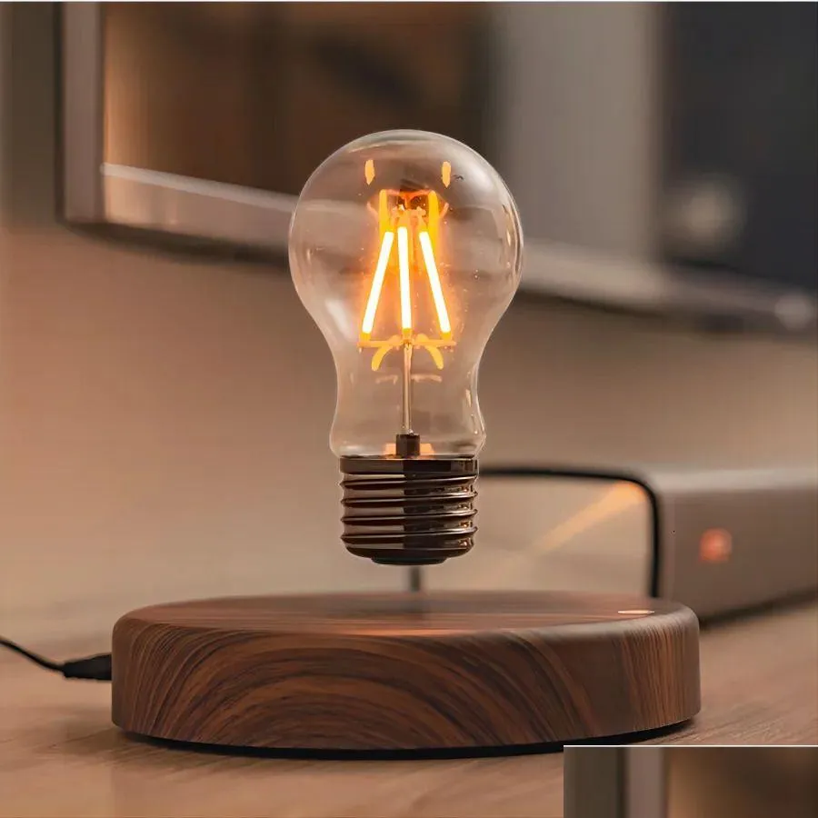 Decoratieve objecten beeldjes Magnetische levitatielamp Creativiteit Zwevend glas Led Bb Thuiskantoor Bureau Decoratie Verjaardagscadeau T Dhz7S