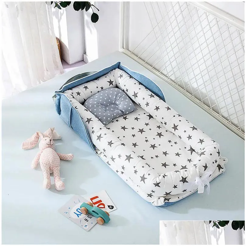 Baby Cribs Travel Portable Nest Playpen Bed Cradle Born Crib Foce For Kids Bassinet 230705 Drop Delivery Maternity Nursery Bedding Otkhp