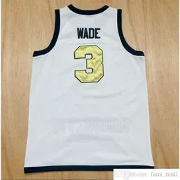 Custom Basketball Jersey Men Youth women Vintage Dwyane Wade 3 Marquette High School Size S-5XL custom any name or number