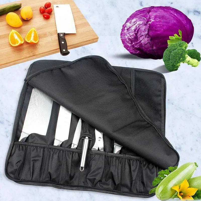 Backpack Canvas Chef Knife Bag Roll Kitchen Accessories Storage