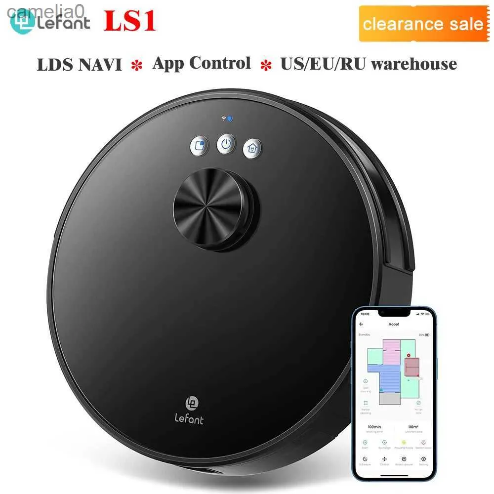 Robot Vacuum Cleaners Lefant LS1 Robotic Robot Vacuum Cleaner Lidar Navigation Real-time Maps No-go Zone Area Cleaning Alexa APP Voice ControlL231219