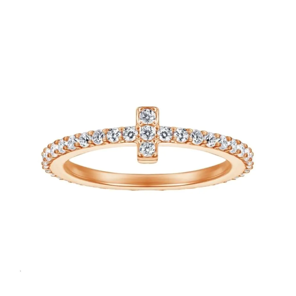 Tiffanyes Rings Designer Jewelry Women Original High Quality Rings Jewelry Cross Gold And Sliver Versatile Trend Rings