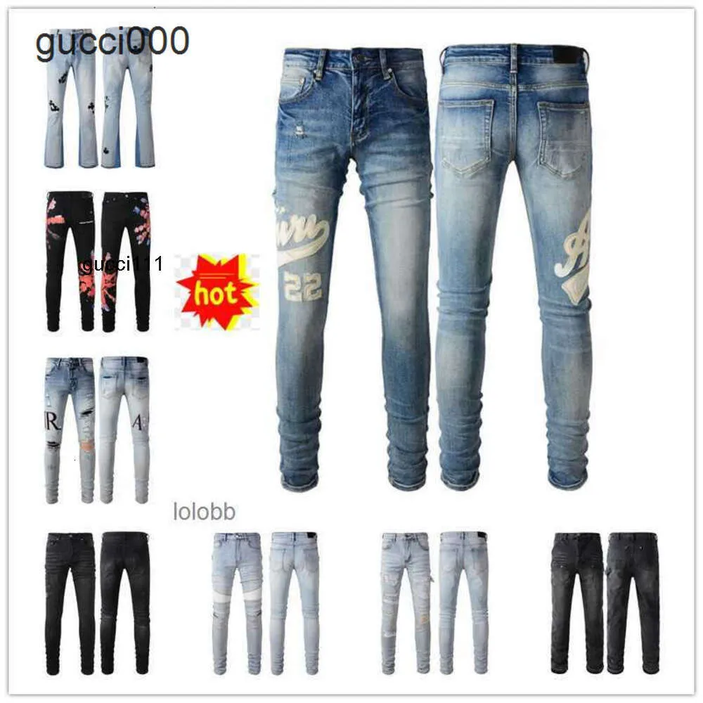 amiiri New Denim amis imiri amari Man am Pants imiri amirl Arrivées Biker Mens Luxury Designer amirlies violet COOLGUY Jeans Holes am Pantalons Jean Vêtements KR2A