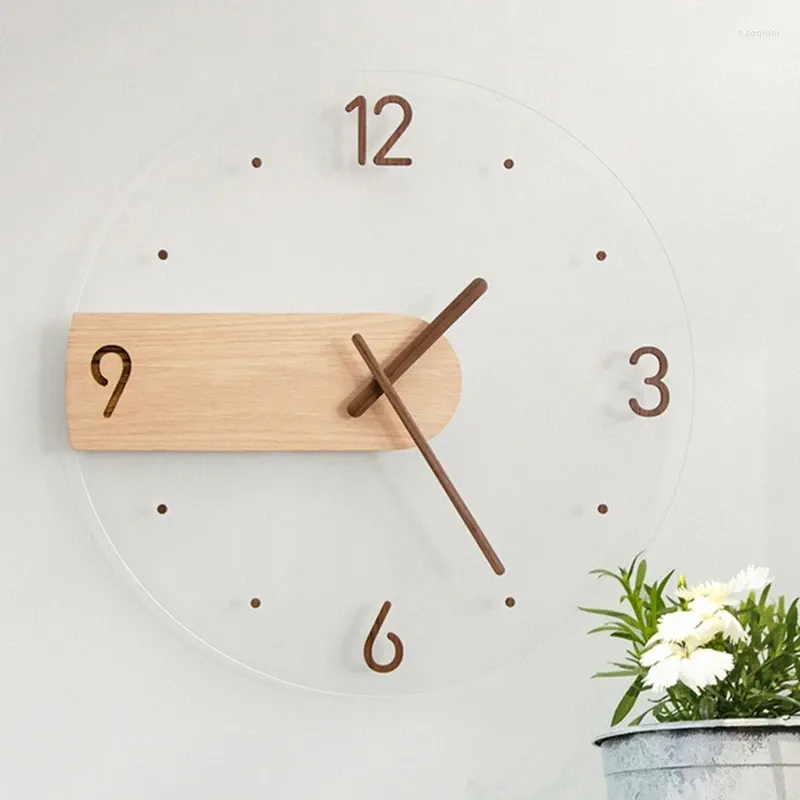 壁時計木製3Dクロックモダンなデザイン北欧のリビングルーム装飾サイレントキッチンアートウォッチホーム装飾16インチ