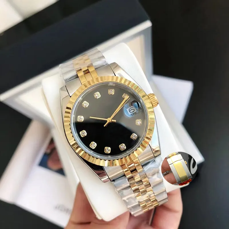 Diamond Watch Watchbox Automatic Watches Mens Watch 36mm 41mm Gold Black Dial Diamond Watch Sapphire Stainless Steel Watch Women Luxury Watch Designer Watch For Men From 51 69 DHgate