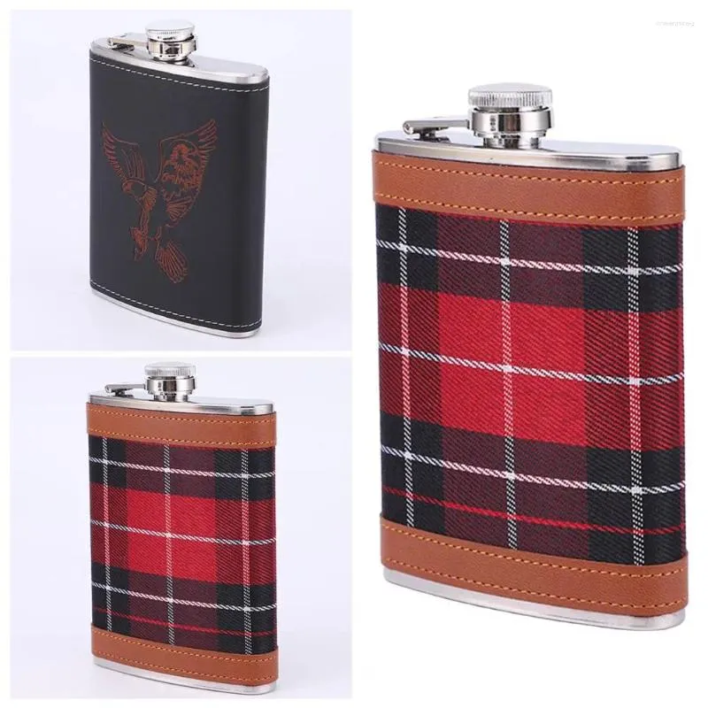 Hip Flasks Stainless Steel Flask Pocket Alcohol Whiskey Screw Cap Wine Flagon Bottle Cup Drinkware